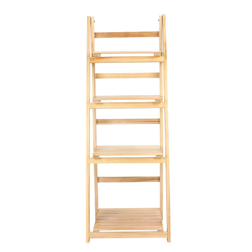 4 Tier Ladder Shelf Display Unit Home Bookcase
