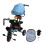 Kids Tricycle Blue Rotating Seat Solid Foam Wheel 1