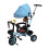 Kids Tricycle Blue Rotating Seat Solid Foam Wheel 3