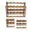Wine Rack Pine Wood Wine Bottle Storage Shelf 9