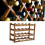 Wine Rack Pine Wood Wine Bottle Storage Shelf 12