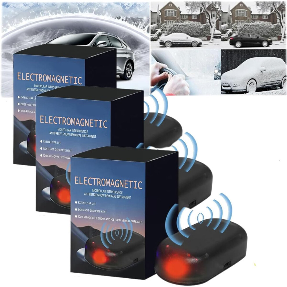 Electromagnetic Wave Frost Protection And Snow Removal Device, 2025 Anti-Freeze Car Snow Melting Tool, Efficient Pack Of 3 6038364958266