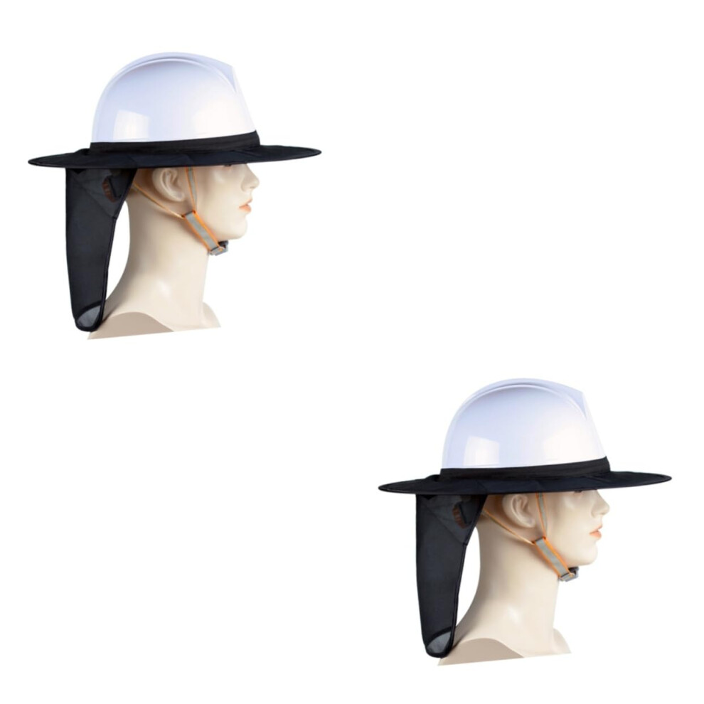 Sonnenhut Schatten Tuch Schutzhelm Krempenschutz Mit Visier Schwarz 2 Fã¼R Sicherheitshut Sonnenschutz Und Halsschutz 6038364958402