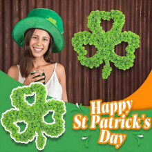 St. Patrick's Day Decorative Wreath Irish Festival Wreath Simulation Flower Courtyard Door Hanging Flye257354