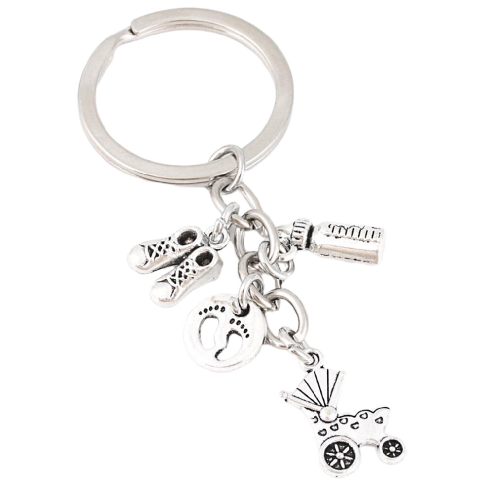 2 Pcs Commemorative Keychain Cute Mothers Keyring Newborn Small Gift Inoomp