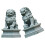 2pcs Lion Tabletop Ornament Grey Stone For Office And Home 5