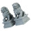 2pcs Lion Tabletop Ornament Grey Stone For Office And Home 7