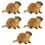 5Pcs Plastic Groundhog Models Realistic Desktop Decoration 9