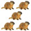 5Pcs Plastic Groundhog Models Realistic Desktop Decoration 10