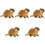 5Pcs Plastic Groundhog Models Realistic Desktop Decoration 5