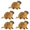 5Pcs Plastic Groundhog Models Realistic Desktop Decoration 8