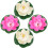 4 Pcs Artificial Pond Plants Decorations Floating Flower Flowers 6