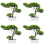4pcs Welcome Song Plastic Desktop Potted Plant 7