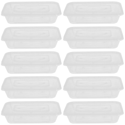 Clear Meal Prep Containers 25pcs Rectangular 2