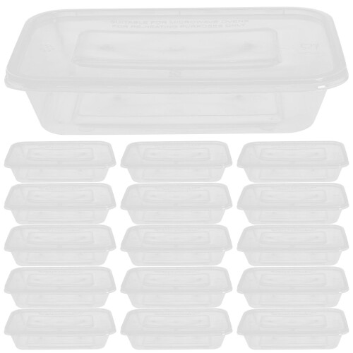 Clear Meal Prep Containers 25pcs Rectangular