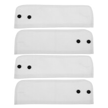 White Fluffy Wrist Cuffs Lace Detachable 2 Pairs