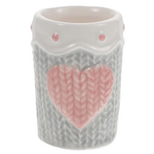 ceramic heart toothpick holder jar for home use