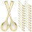 Raindrops Gold Cake Spoon Plastic Golden 50pcs 1
