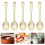 Raindrops Gold Cake Spoon Plastic Golden 50pcs 11