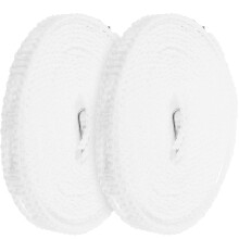 2Pcs Windproof Portable Clotheslines for Travel Camping White Pe Steel