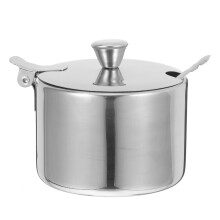 1Set Compacte Zilveren Kruidenpot Rvs Met
