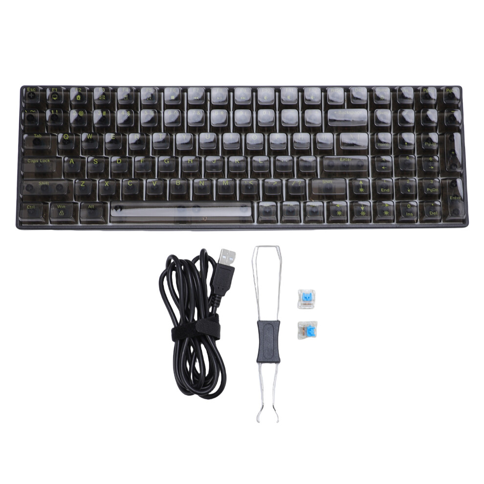 Mechanical Keyboard 18 Rgb Backlit Modes Ergonomic Blue 8130196258571