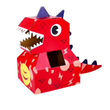 Paper Dinosaur Head Costumes Toy DIY Wearable
