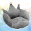 Cushion Grey Plush 1set 15.7x21.7in 3