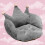Cushion Grey Plush 1set 15.7x21.7in 6