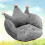 Cushion Grey Plush 1set 15.7x21.7in 2