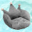 Cushion Grey Plush 1set 15.7x21.7in 4