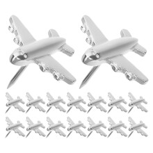 24Stk Flieger Pinnnadeln Metall Silber Für Karten Fotos Memo