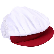 Mesh Working Cap Chef Hat Color Beret Party Men And Women Red