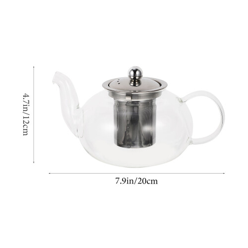 Loose Leaf Teapot Transparent Glass 1set 1