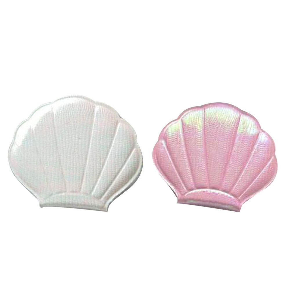 Artibetter 2Pcs Portable Foldable Shell Mirror Double-Sided Mini Makeup Mirror