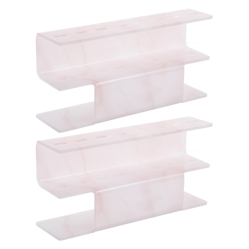Artibetter Pink 2Pcs Lightweight Acrylic Tweezer Organizer Stand For Lash Tools