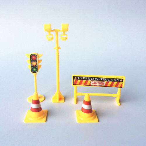 3 sets construction signs cake topper for birthday decor 1