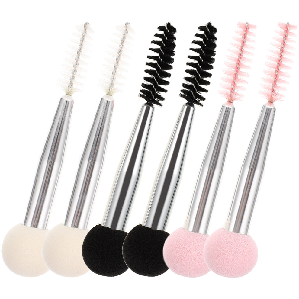 Ohphcall 6Pcs 2-In-1 Mascara Sponge Makeup Applicator Eyebrow Eyelash