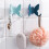 Raindrops  6 Pcs No Trace Hook Bathroom Hooks Self Adhesive Decorative 7