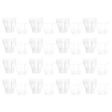 100pcs Clear Trapezoid Dessert Cups Portable Appetizer Cups