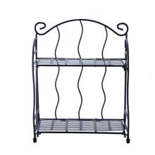 1pc Iron Desktop Bookshelf Metal Sheet Office Storage Tool