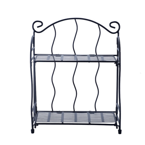 1pc Iron Desktop Bookshelf Metal Sheet Office Storage Tool