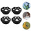 4 Pcs Tennis Racket Shock Absorber Template Sun Visor Black 3