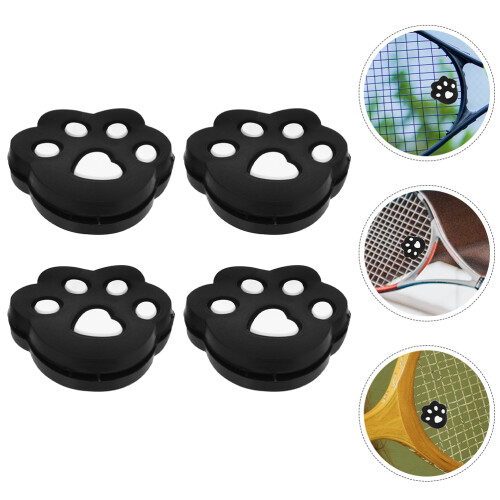 4 Pcs Tennis Racket Shock Absorber Template Sun Visor Black 2