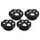 4 Pcs Tennis Racket Shock Absorber Template Sun Visor Black 4