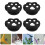 4 Pcs Tennis Racket Shock Absorber Template Sun Visor Black 2