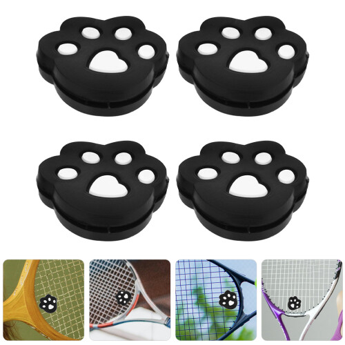 4 Pcs Tennis Racket Shock Absorber Template Sun Visor Black 1