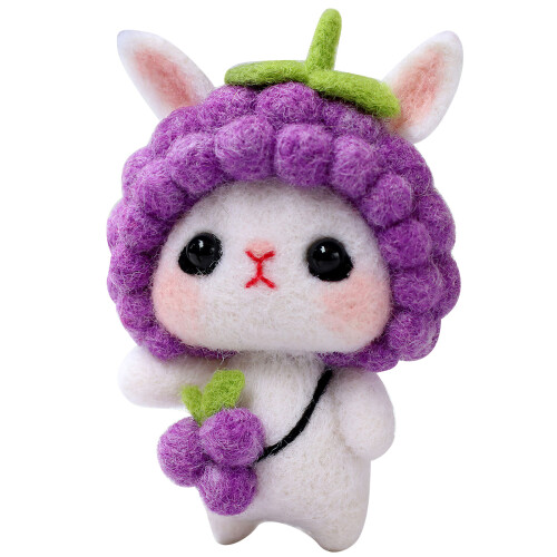 1 Set Rabbit Felt Tool Felt Purple Rabbit