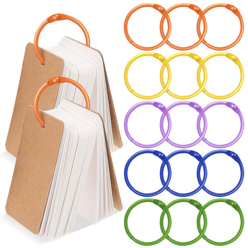 50 Pcs Colorful Ring Loose-Leaf Binding Binder Office