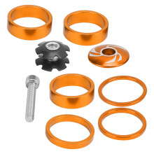 Langlebige Gold 6 Stück Fahrrad-Gabelschaft-Unterlegscheiben 2-10mm für 28,6mm Gabeln